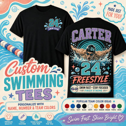 Custom Sports Tees/ Optional Add on Water Bottle