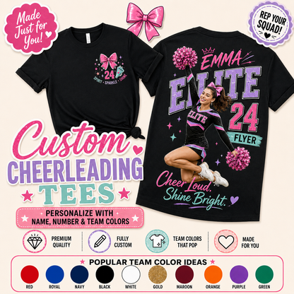 Custom Sports Tees/ Optional Add on Water Bottle