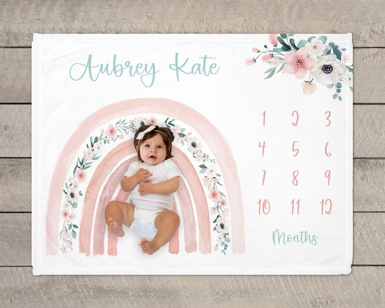 Personalized Baby Milestone Blanket