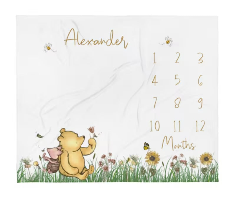 Personalized Baby Milestone Blanket