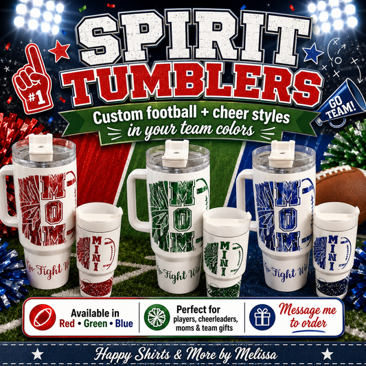 Custom Football & Cheer Spirit Tumblers