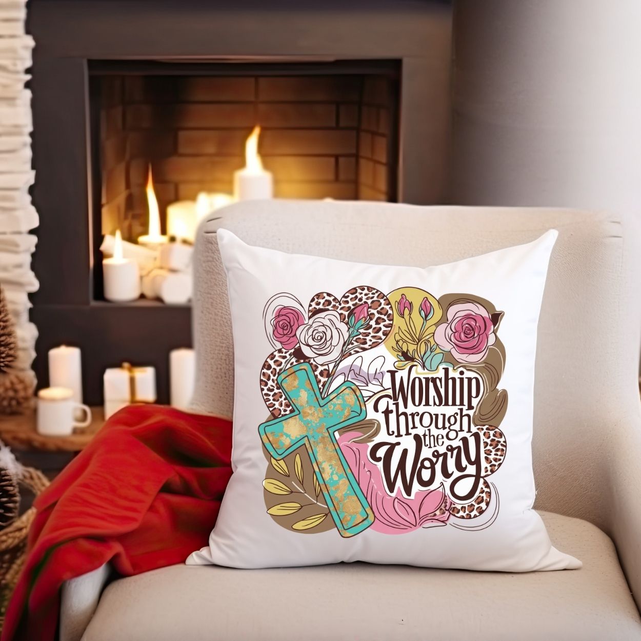 Throw Pillow- Worship Through Worry
