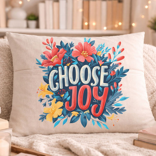 Throw Pillow-Choose Joy