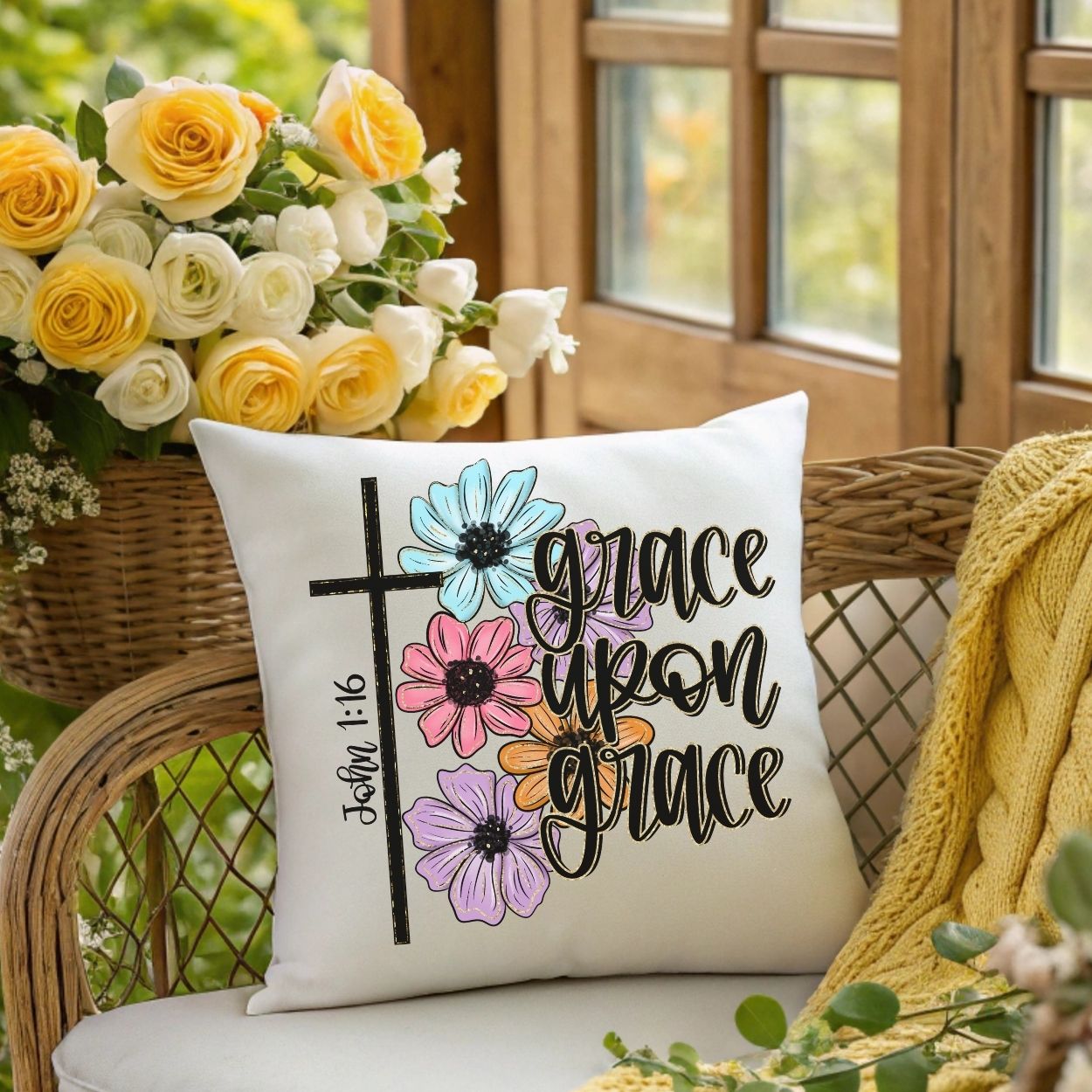 Throw Pillow- Grace Upon Grace