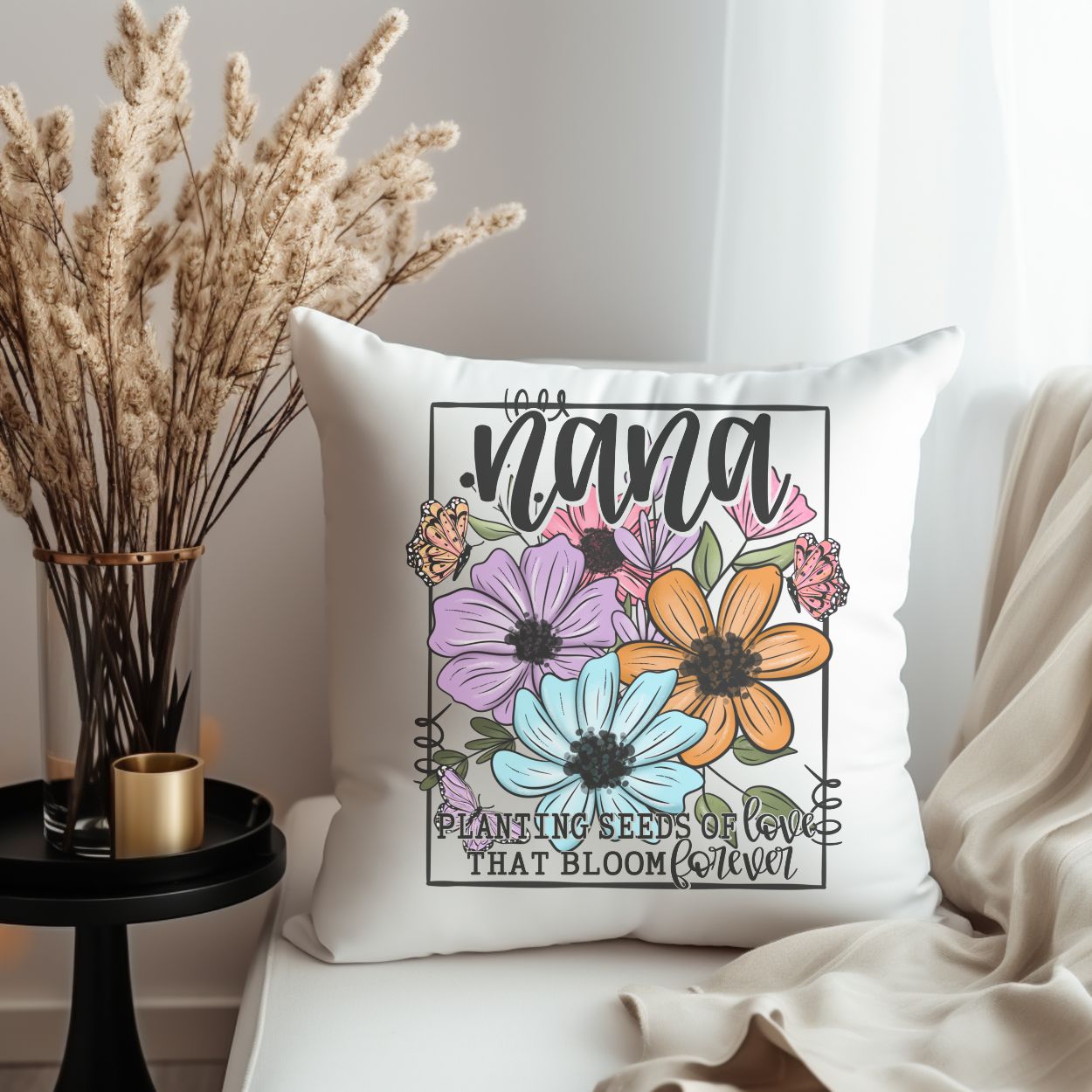 Throw Pillow- Nana Seeds of Love