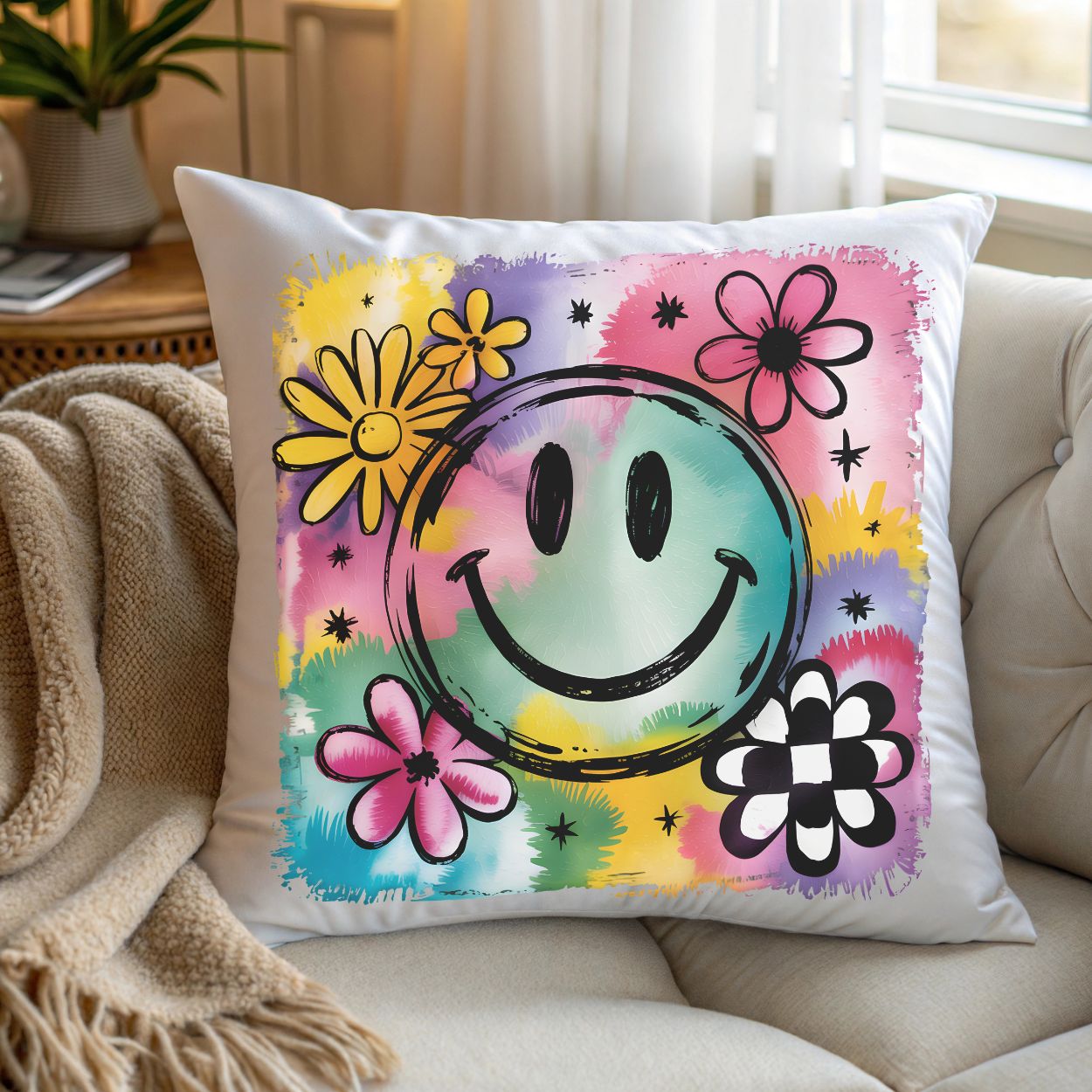 Throw Pillow-Happy Smiles