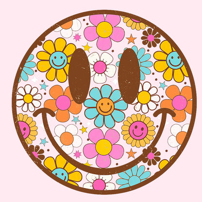Floral Smiley Flowers - TShirt, Tank or Hoodie