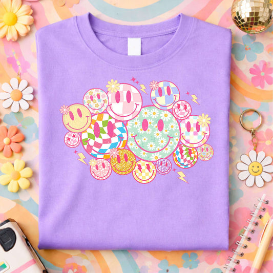 Colorful Smileys - TShirt, Tank or Hoodie