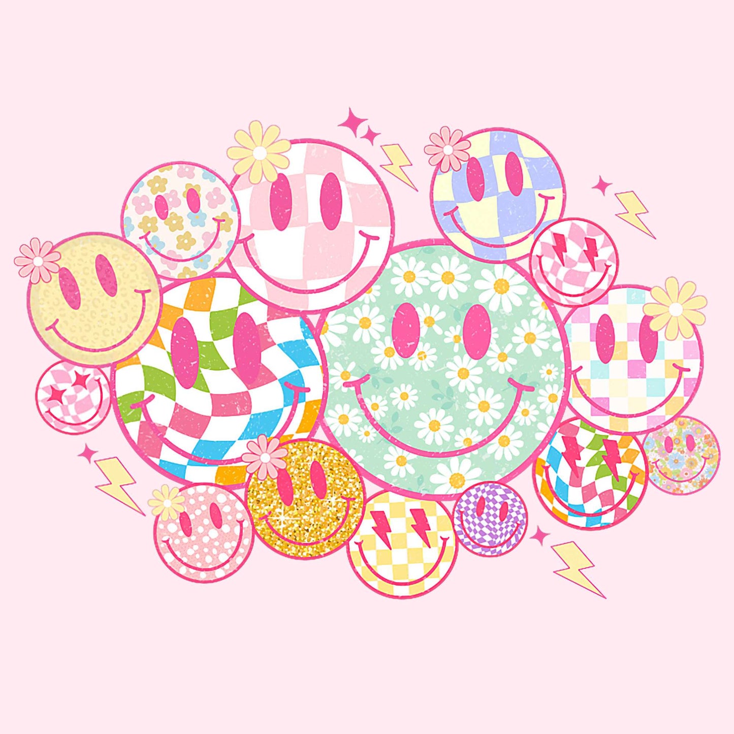 Colorful Smileys - TShirt, Tank or Hoodie