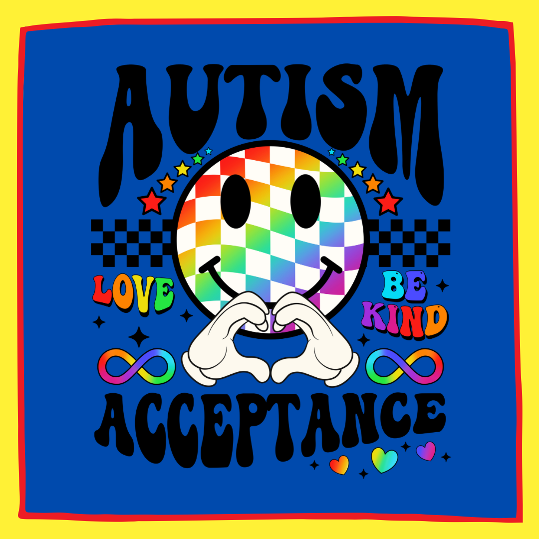 Autism Awareness Groovy Smiley