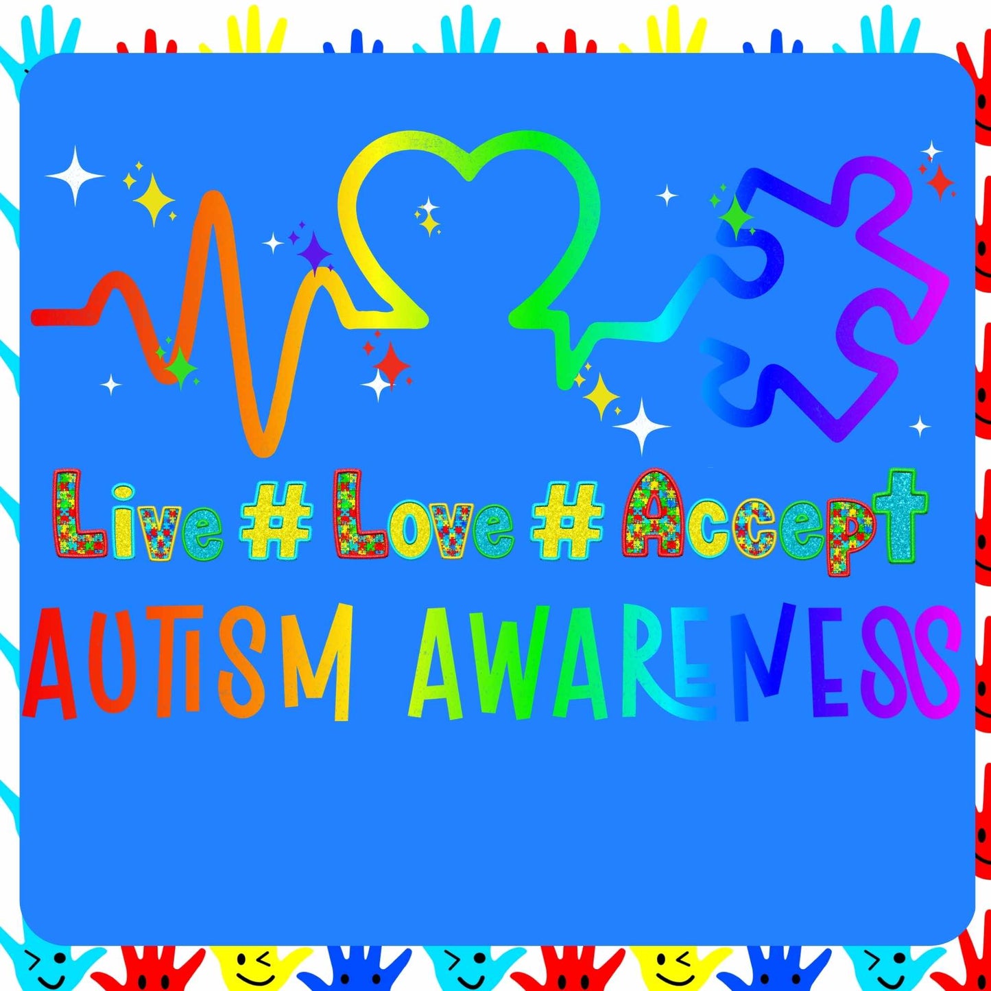 Live Love Accept Autism Awareness TShirt