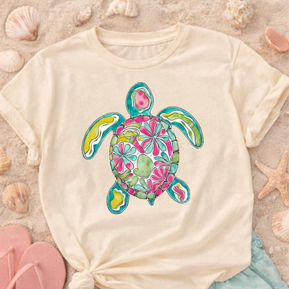 Boho Marine Life- Hand Drawn Sea Turtle