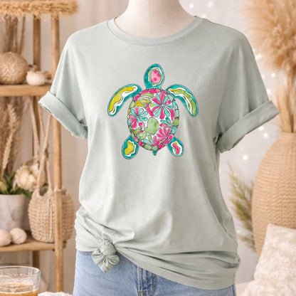 Boho Marine Life- Hand Drawn Sea Turtle