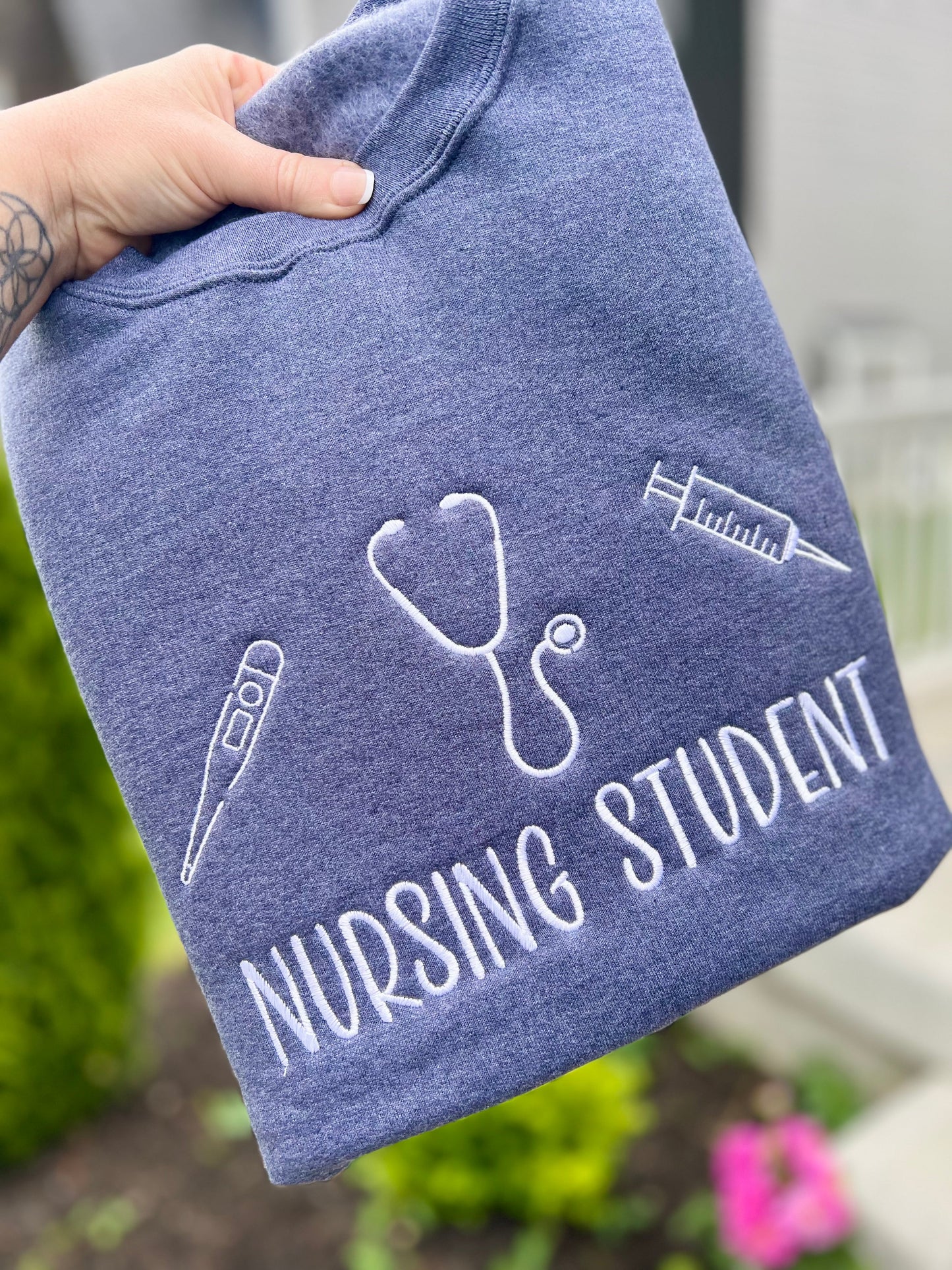 Nursing Student Embroidered Design -Tee or Sweatshirt