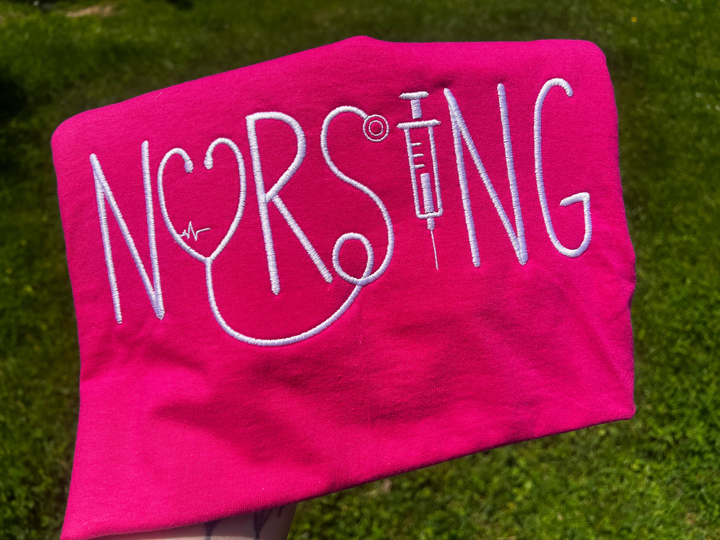 Love for Nursing Embroidered Design -Tee or Sweatshirt