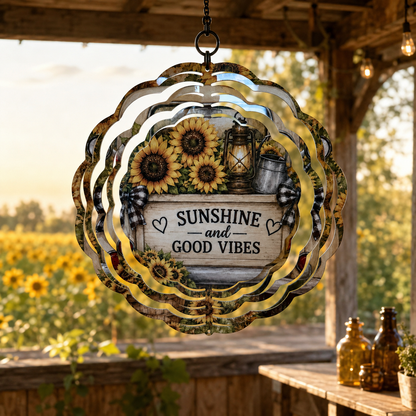 Sunflower Themed Wind Spinner- Choose your favorite design!