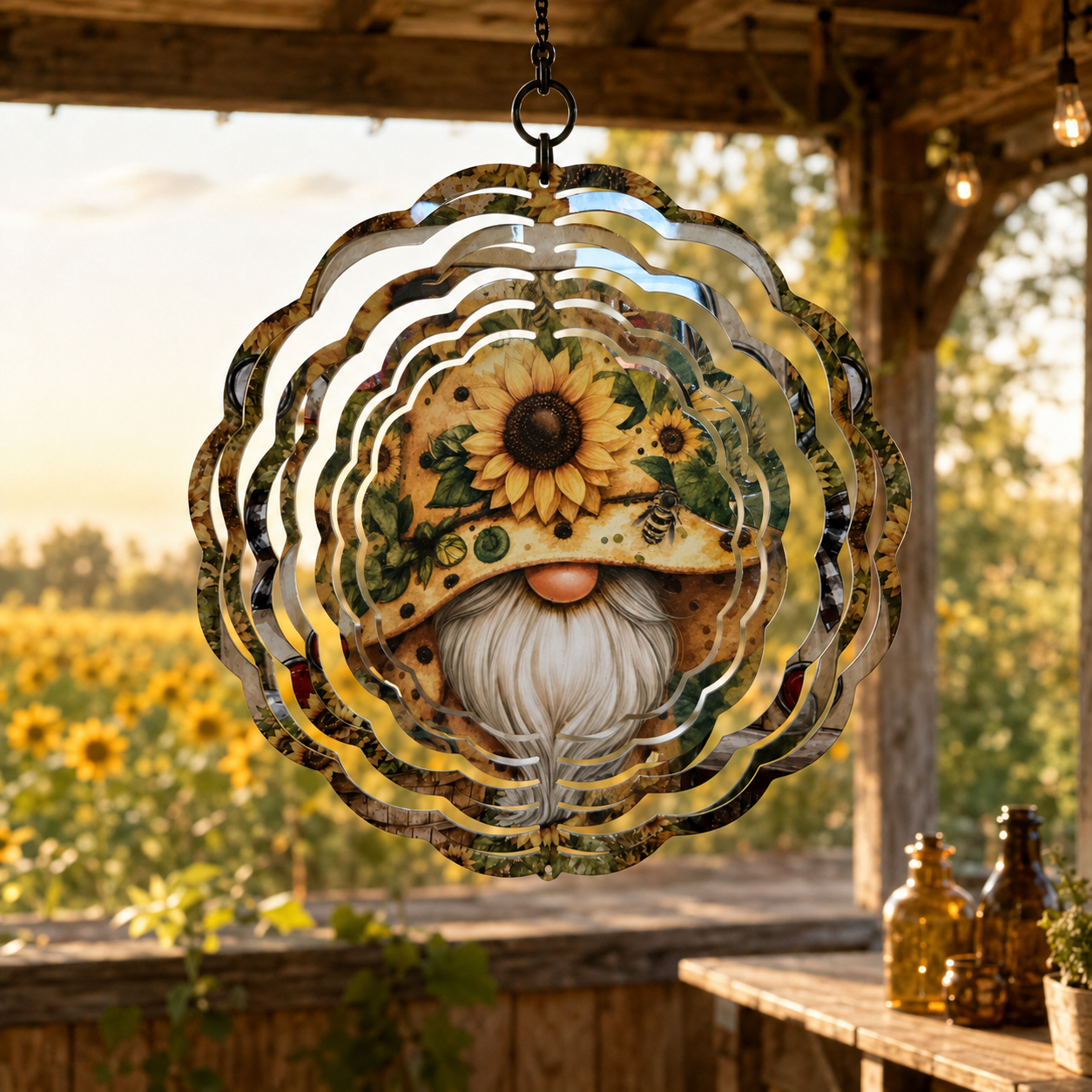 Sunflower Themed Wind Spinner- Choose your favorite design!