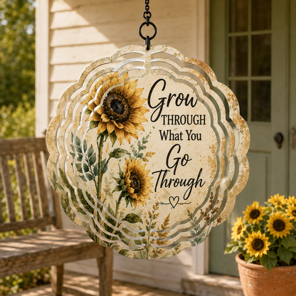 Sunflower Themed Wind Spinner- Choose your favorite design!