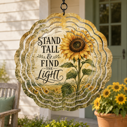 Sunflower Themed Wind Spinner- Choose your favorite design!