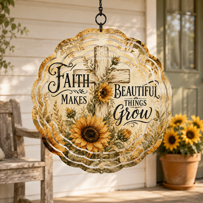 Sunflower Themed Wind Spinner- Choose your favorite design!