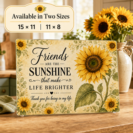 Sunflower Themed Glass Cutting Board- Choose Your Favorite Design