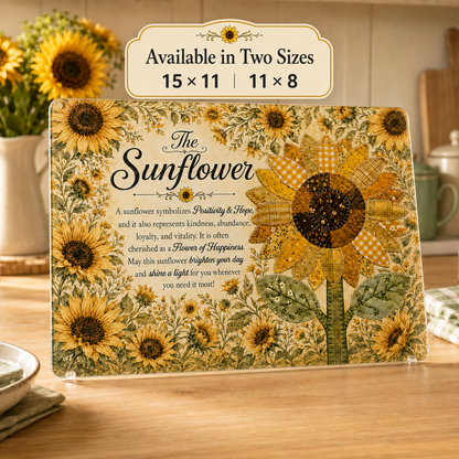 Sunflower Themed Glass Cutting Board- Choose Your Favorite Design
