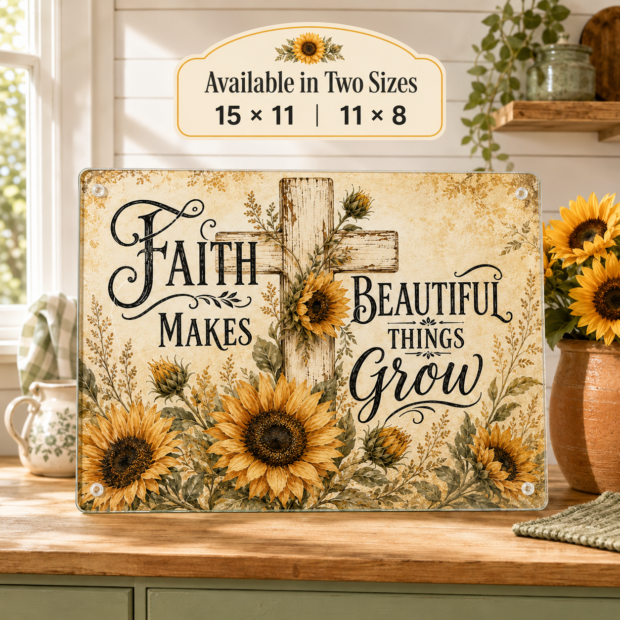 Sunflower Themed Glass Cutting Board- Choose Your Favorite Design