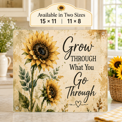 Sunflower Themed Glass Cutting Board- Choose Your Favorite Design