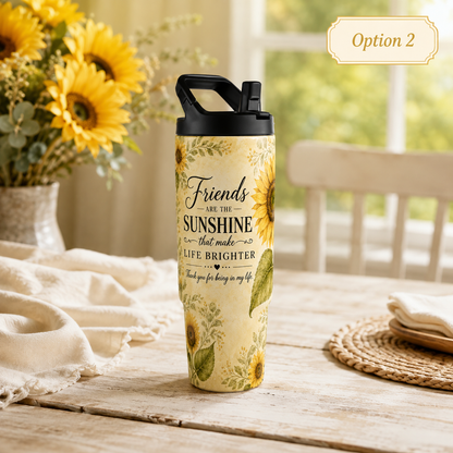 Sunshine and Sunflowers Themed 30 oz Hydro Bottle