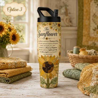 Sunshine and Sunflowers Themed 30 oz Hydro Bottle