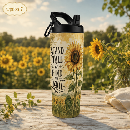 Sunshine and Sunflowers Themed 30 oz Hydro Bottle