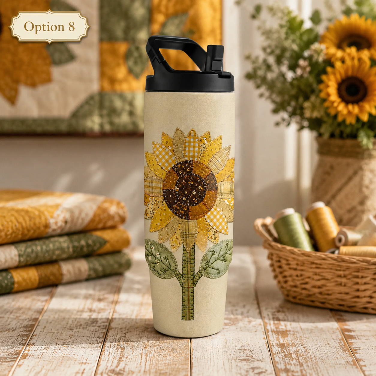 Sunshine and Sunflowers Themed 30 oz Hydro Bottle