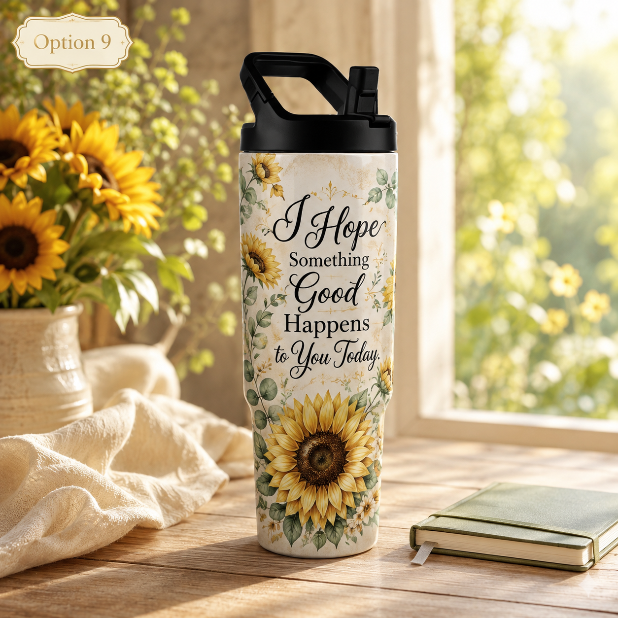 Sunshine and Sunflowers Themed 30 oz Hydro Bottle