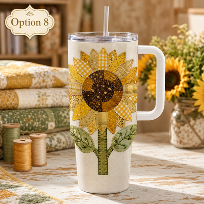 Sunflowers and Sunshine Themed 40oz. Tumbler
