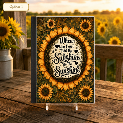 Sunflowers, Sunshine and Smiles- Custom Notebooks