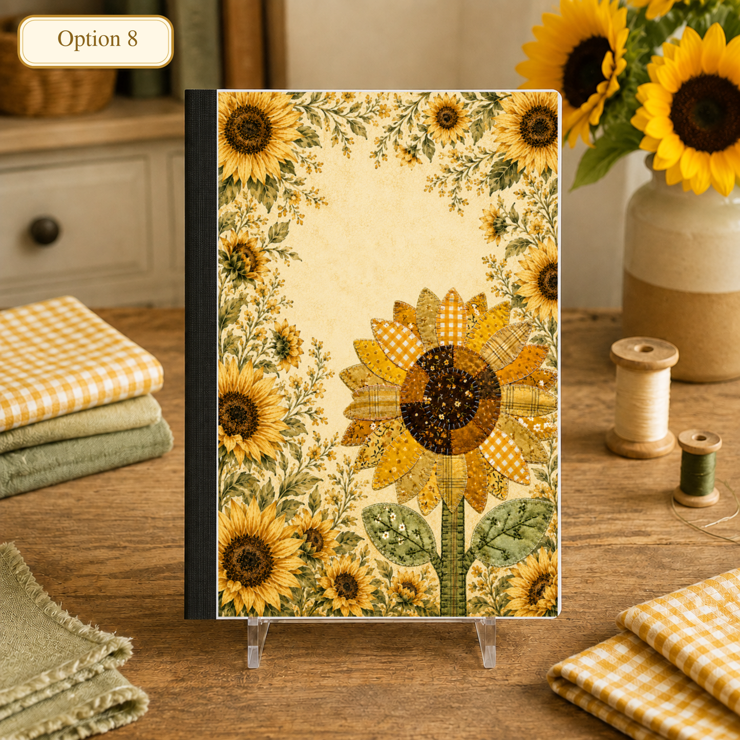 Sunflowers, Sunshine and Smiles- Custom Notebooks