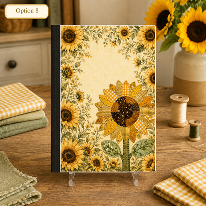 Sunflowers, Sunshine and Smiles- Custom Notebooks