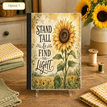 Sunflowers, Sunshine and Smiles- Custom Notebooks