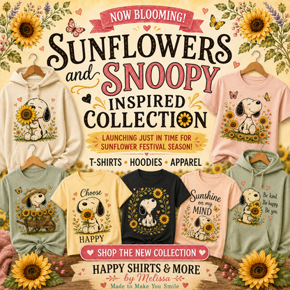 Snoopy & Sunflowers Custom Tees
