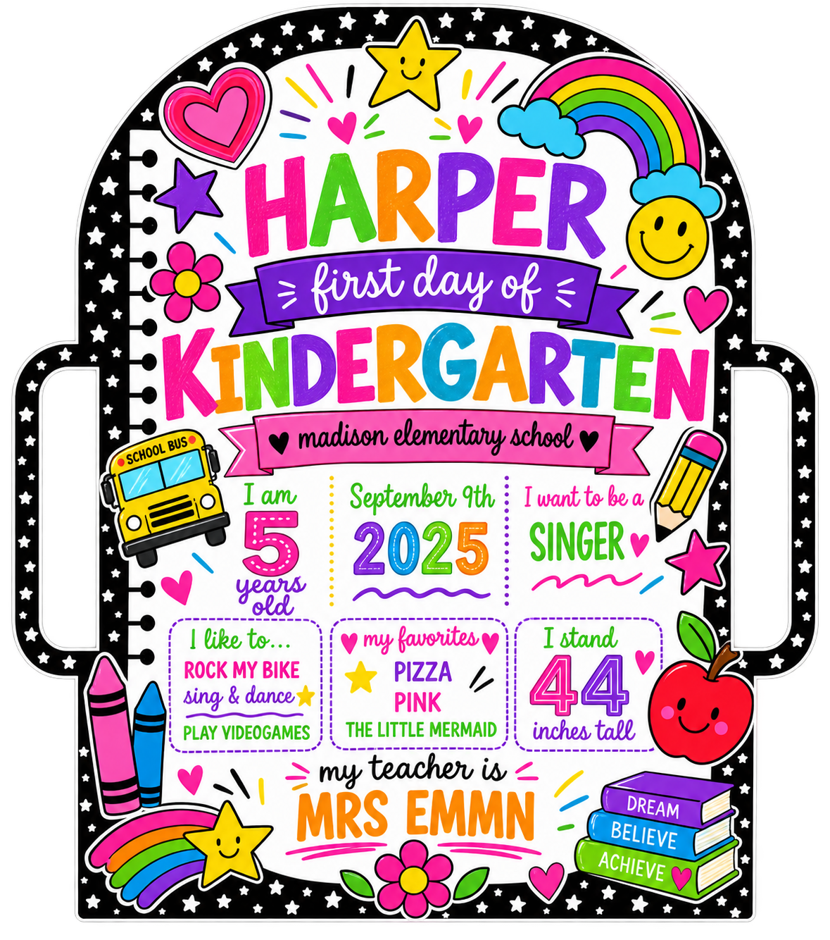 Personalized First &  Last Day of School Boards