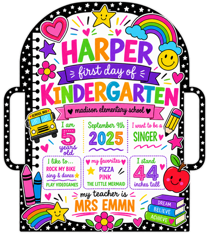 Personalized First &  Last Day of School Boards