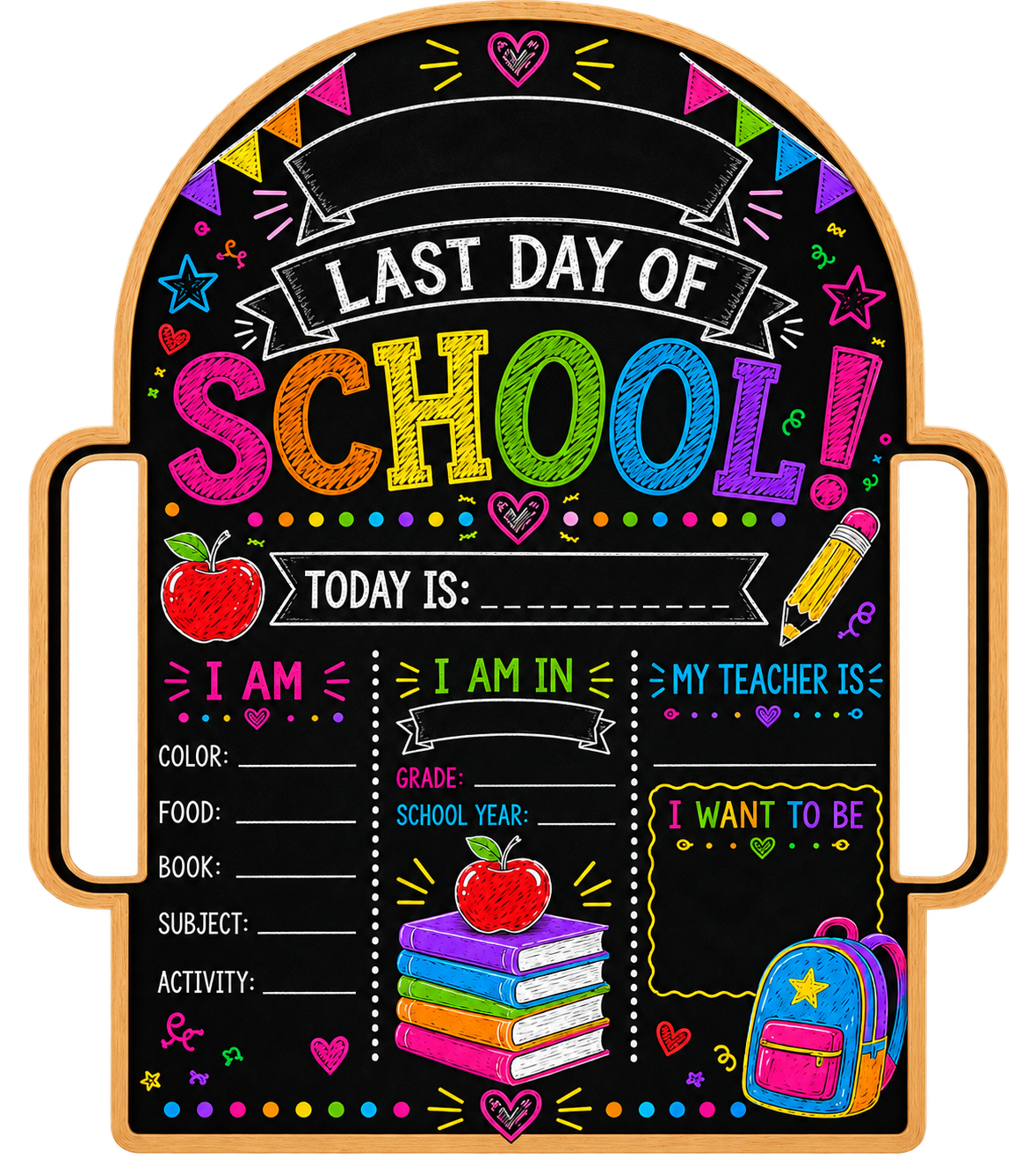 Personalized First &  Last Day of School Boards