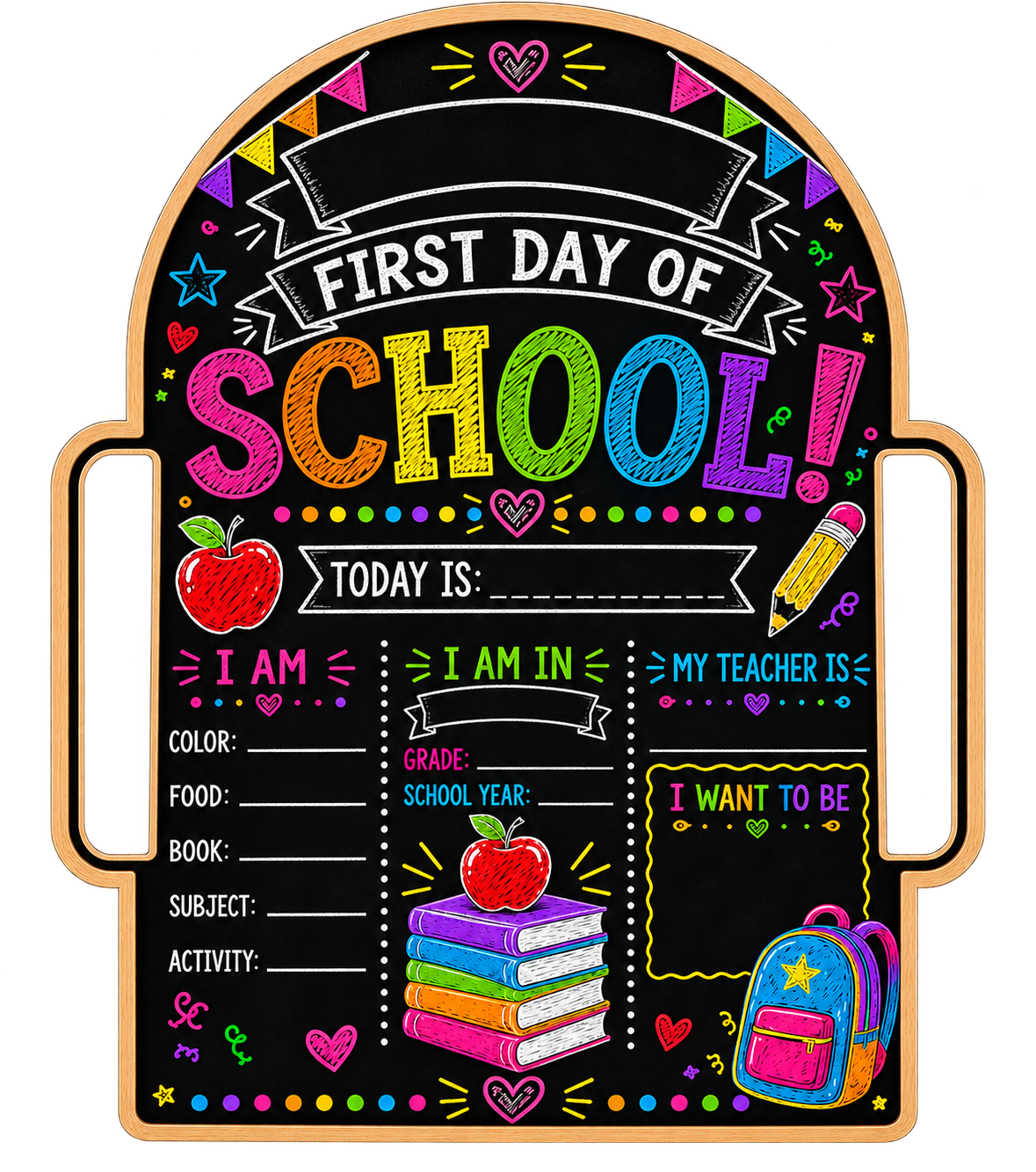 Personalized First &  Last Day of School Boards