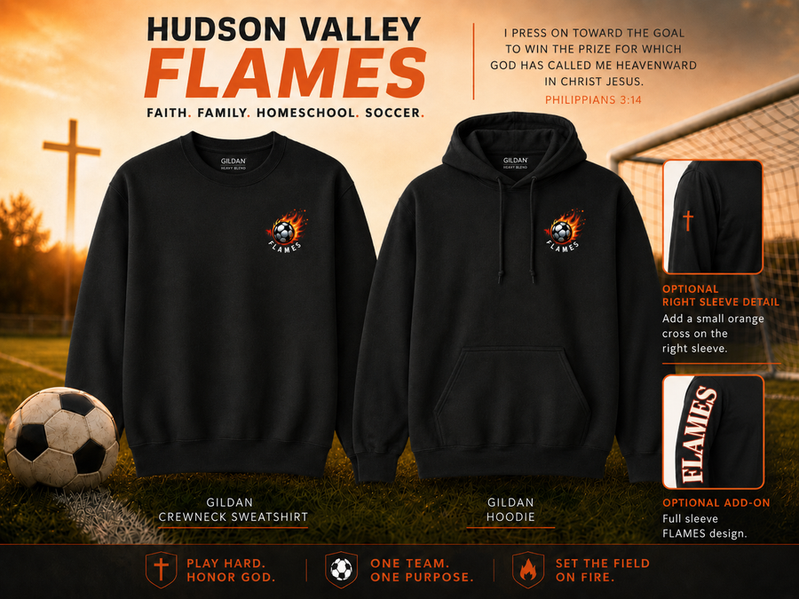 Hudson Valley Flames Team Sweatshirts- YOUTH