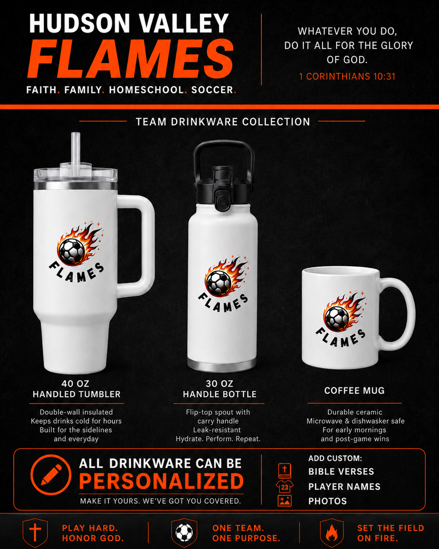 Hudson Valley Flames Personalized Team Drinkware