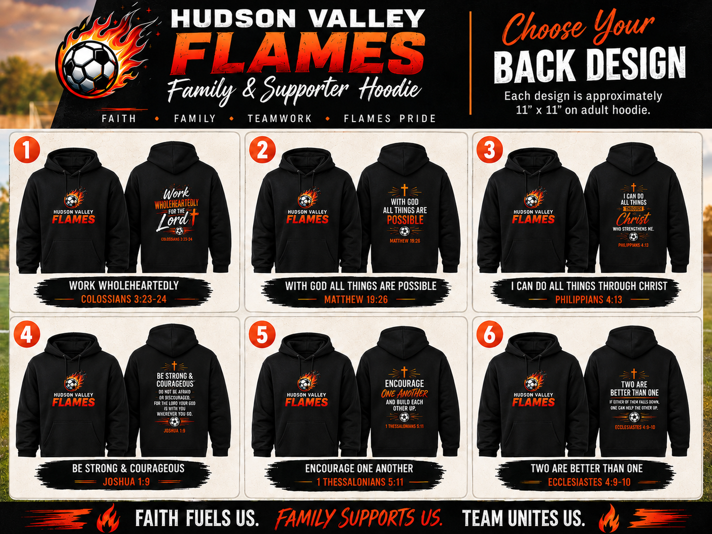 Hudson Valley Flames Family and Team Supporter Apparel