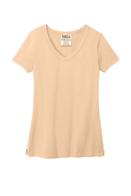 Women's Beach Washed  V-Neck T-Shirt