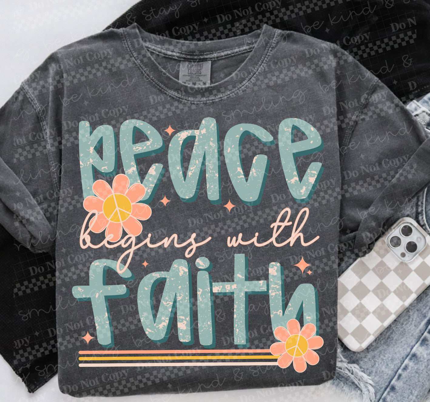 Peace Begins With Faith - TShirt, Tank or Hoodie