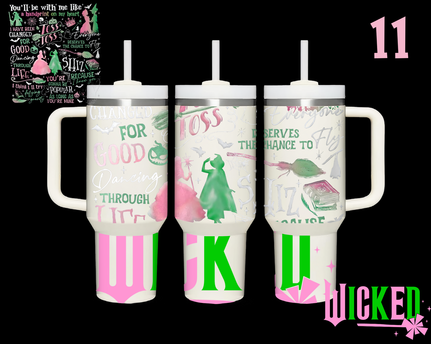 40 oz Wicked 2 For Good Tumbler – Choose your Design!