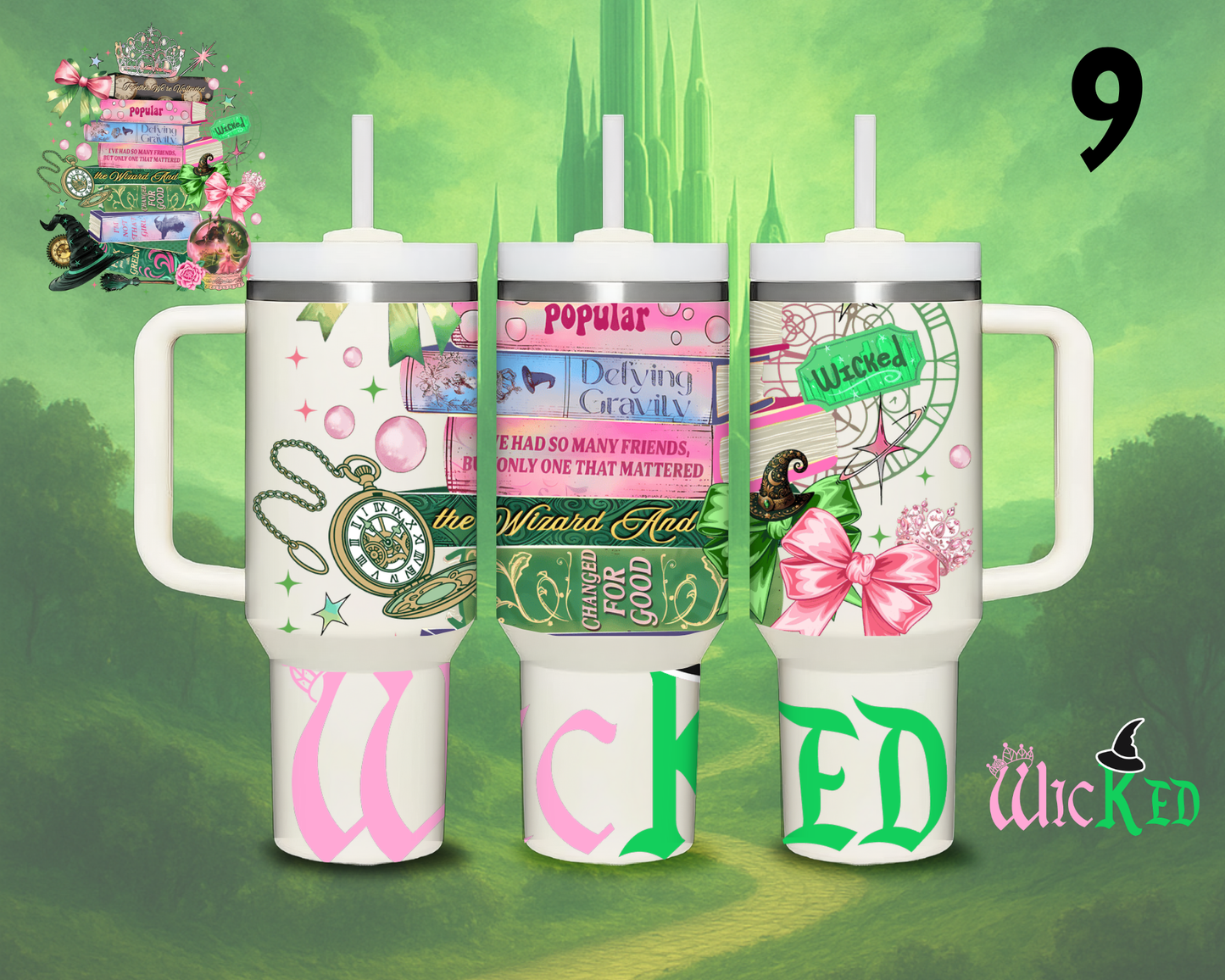 40 oz Wicked 2 For Good Tumbler – Choose your Design!